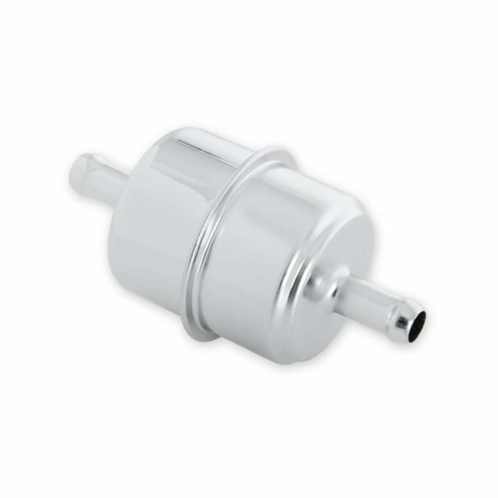 Mr. Gasket Chrome Fuel Filter - Fits 3/8 Inch Hose - 9746