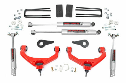 Fits Chevy/GMC 2500HD/3500HD 2&4WD (11-19) 3.5" Lift Kit; w/ Overloads; 97530RED