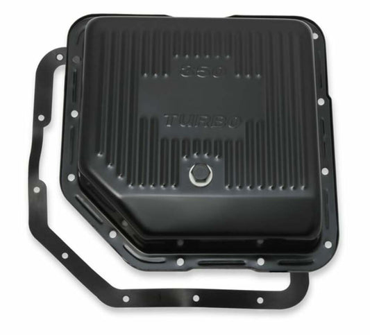 Mr. Gasket Transmission Oil Pan - Black Steel - 9765BMRG