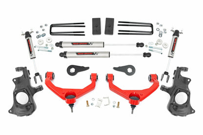 Fits Chevy/GMC 2500HD/3500HD(11-19) 3.5" Knuckle Lift V2 w/ Overloads 97670RED
