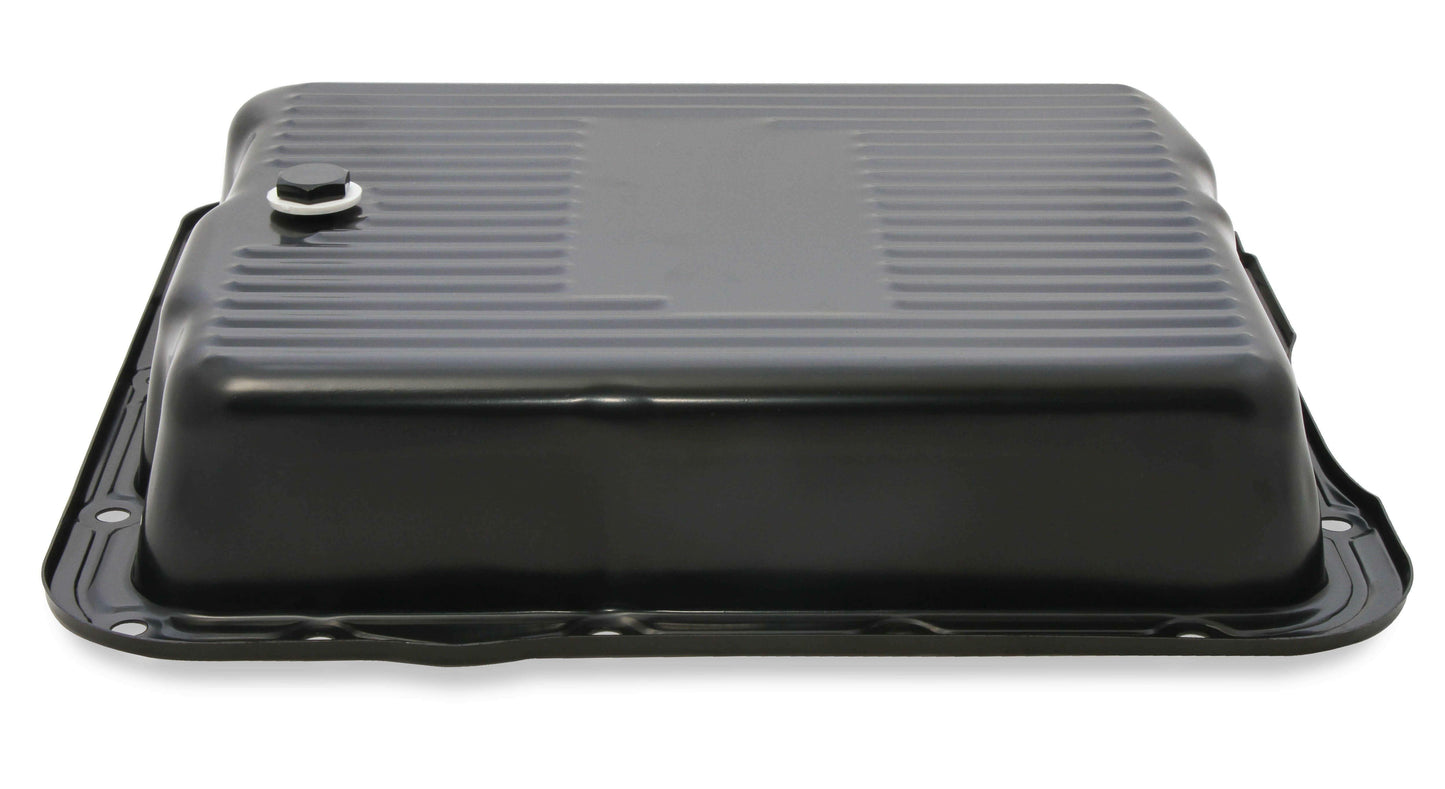 Mr. Gasket Transmission Oil Pan - Black Steel - 9767BMRG