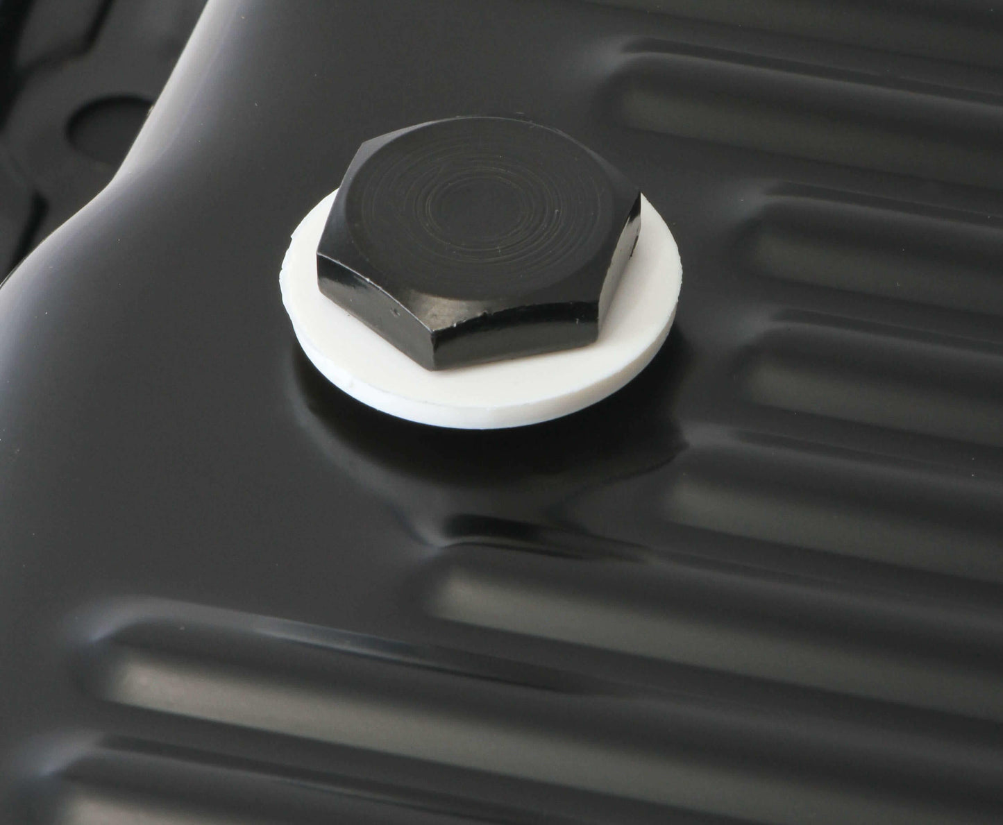 Mr. Gasket Transmission Oil Pan - Black Steel - 9767BMRG