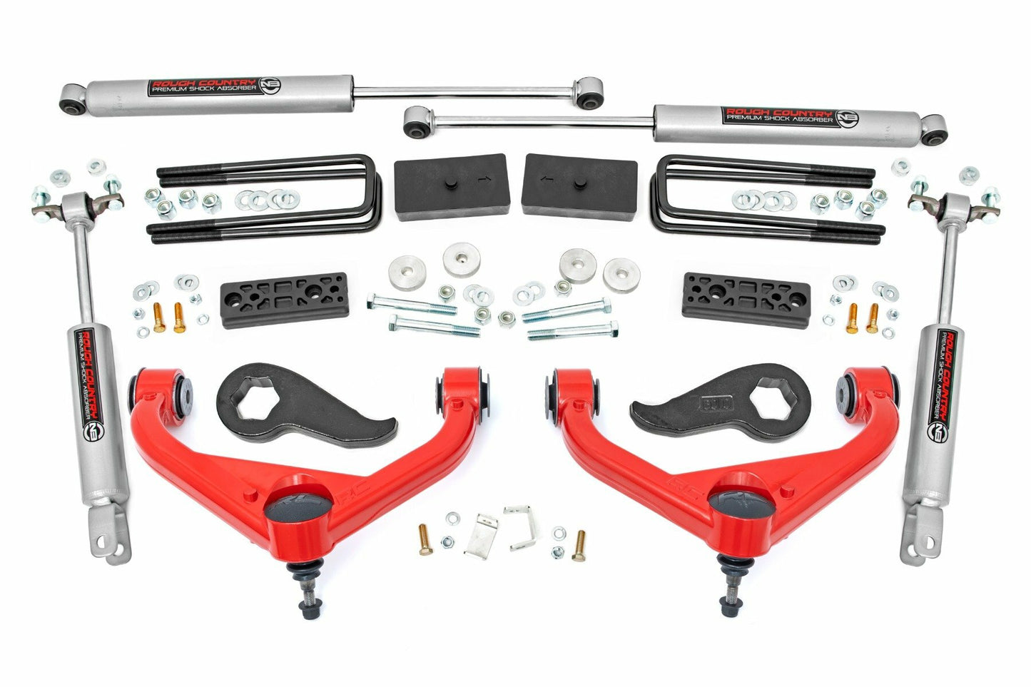 Fits Chevy Silverado & GMC Sierra 2500HD(2020-24) 3" Lift w/ Overloads 97730RED