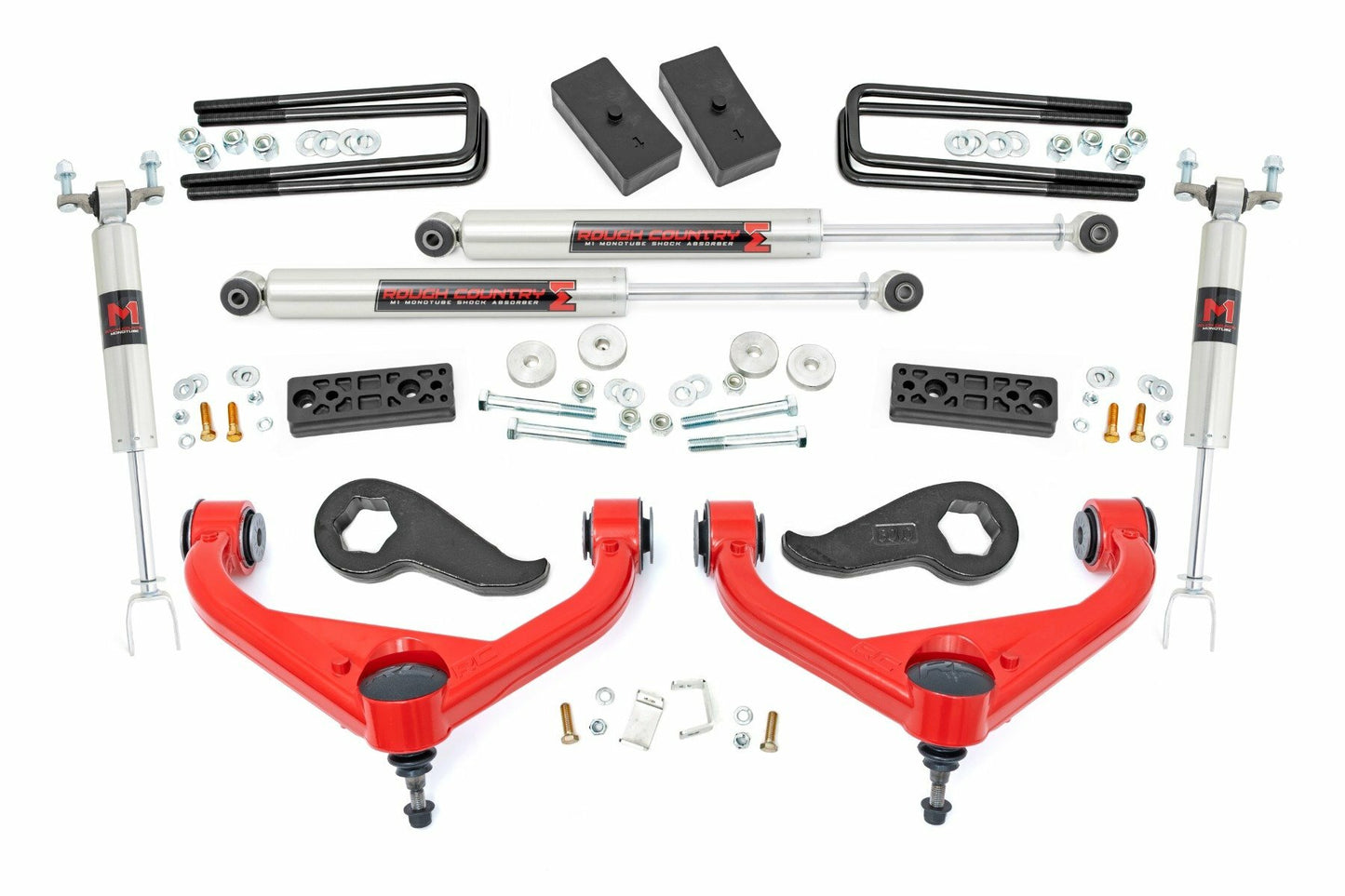 Fits Chevy/GMC 2500HD (20-24) 3 Inch Lift Kit; UCAs; M1; w/ Overloads; 97740RED
