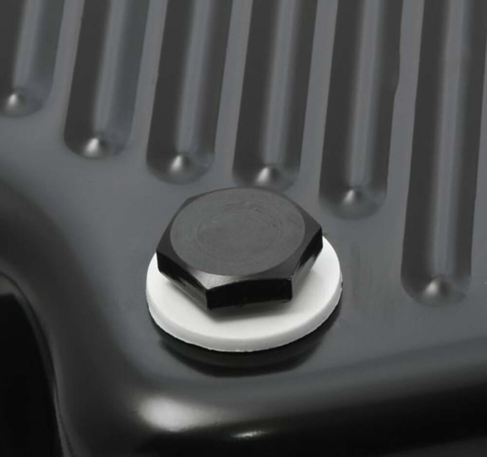 Mr. Gasket Transmission Oil Pan - Black Steel - 9786BMRG