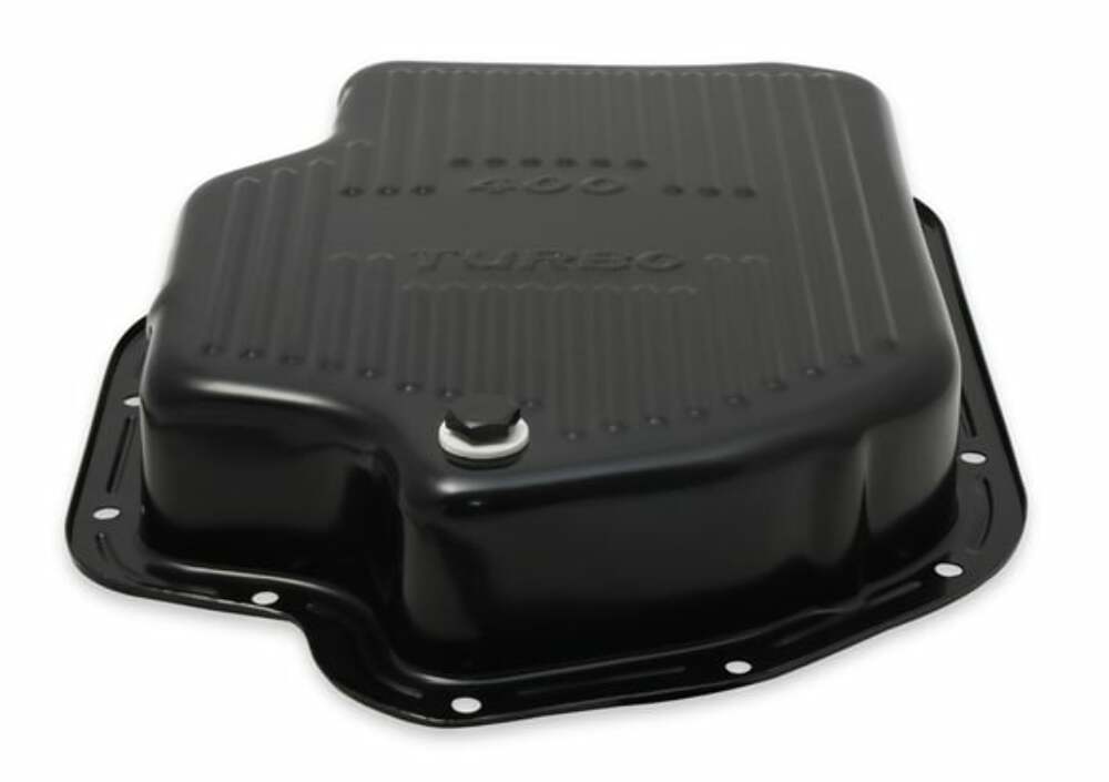 Mr. Gasket Transmission Oil Pan - Black Steel - 9786BMRG