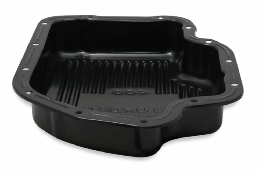 Mr. Gasket Transmission Oil Pan - Black Steel - 9786BMRG