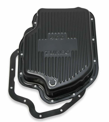 Mr. Gasket Transmission Oil Pan - Black Steel - 9786BMRG