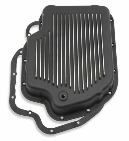 Mr. Gasket Transmission Oil Pan - Black Aluminum - 9796BMRG