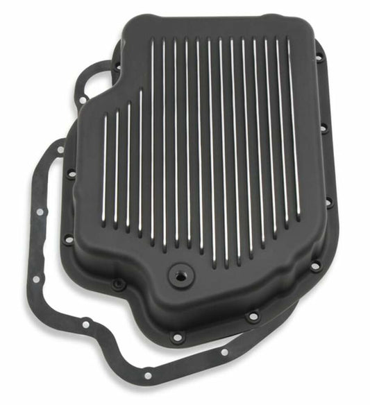 Mr. Gasket Transmission Oil Pan - Black Aluminum - 9796BMRG