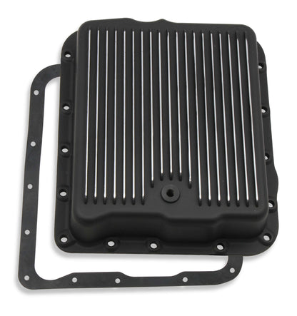 Mr. Gasket Transmission Oil Pan - Black Aluminum - 9797BMRG
