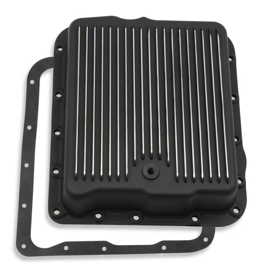 Mr. Gasket Transmission Oil Pan - Black Aluminum - 9797BMRG