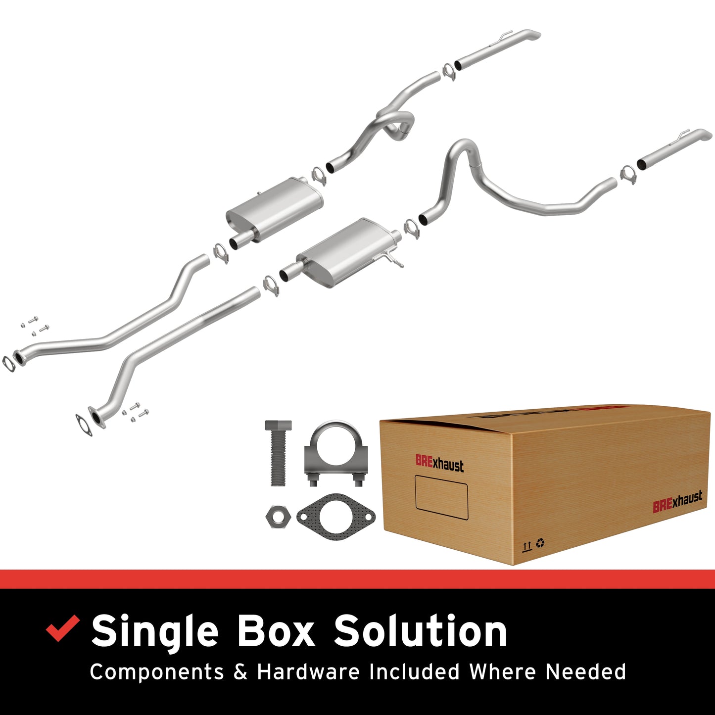 2003-2011 Ford Crown Victoria Direct-Fit Replacement Exhaust System 106-0618