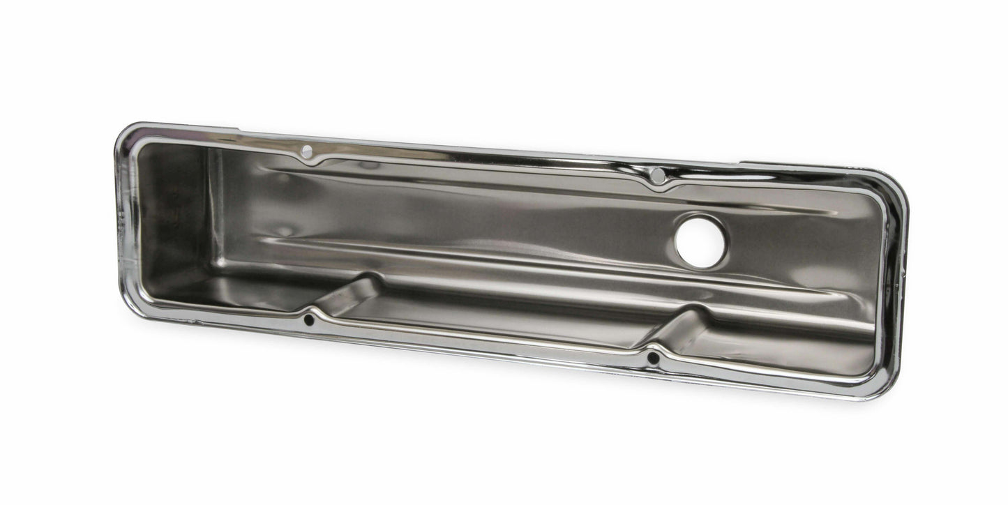 Mr. Gasket Chrome Tall-Style Valve Covers without Baffle - 9801