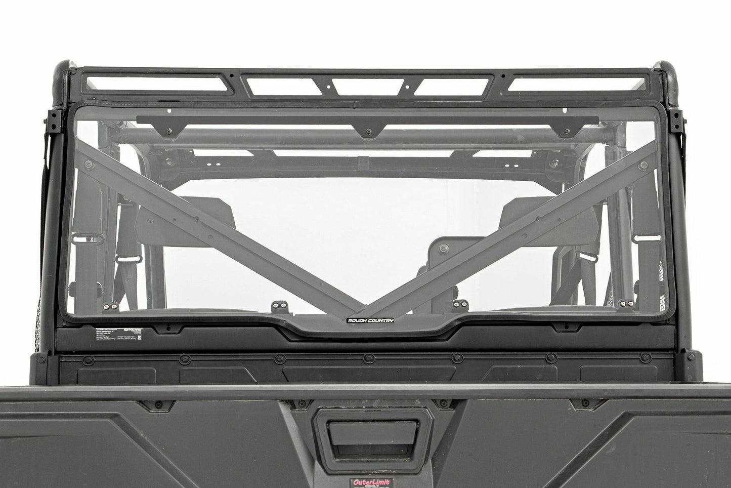 Fits Polaris Ranger XP 1000 Rear Panel; Scratch Resistant; 98132012
