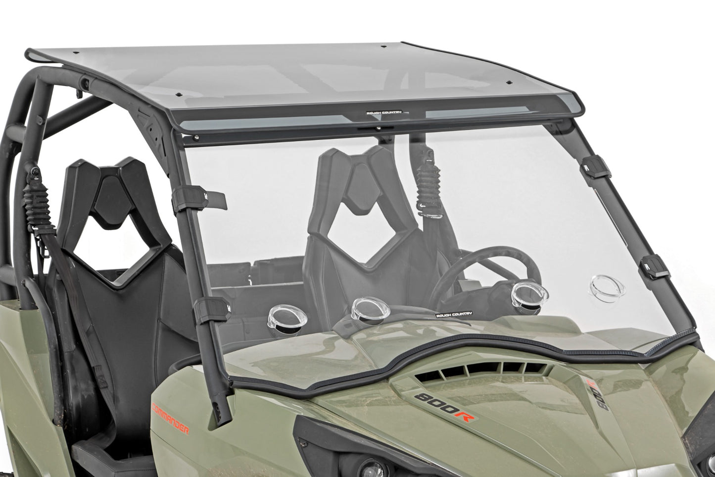 Fits Can-Am Commander 1000 Vented Full Windshield; Scratch Resistant; 98212030