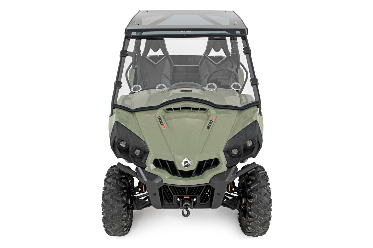Fits Can-Am Commander 1000 Vented Full Windshield; Scratch Resistant; 98212030