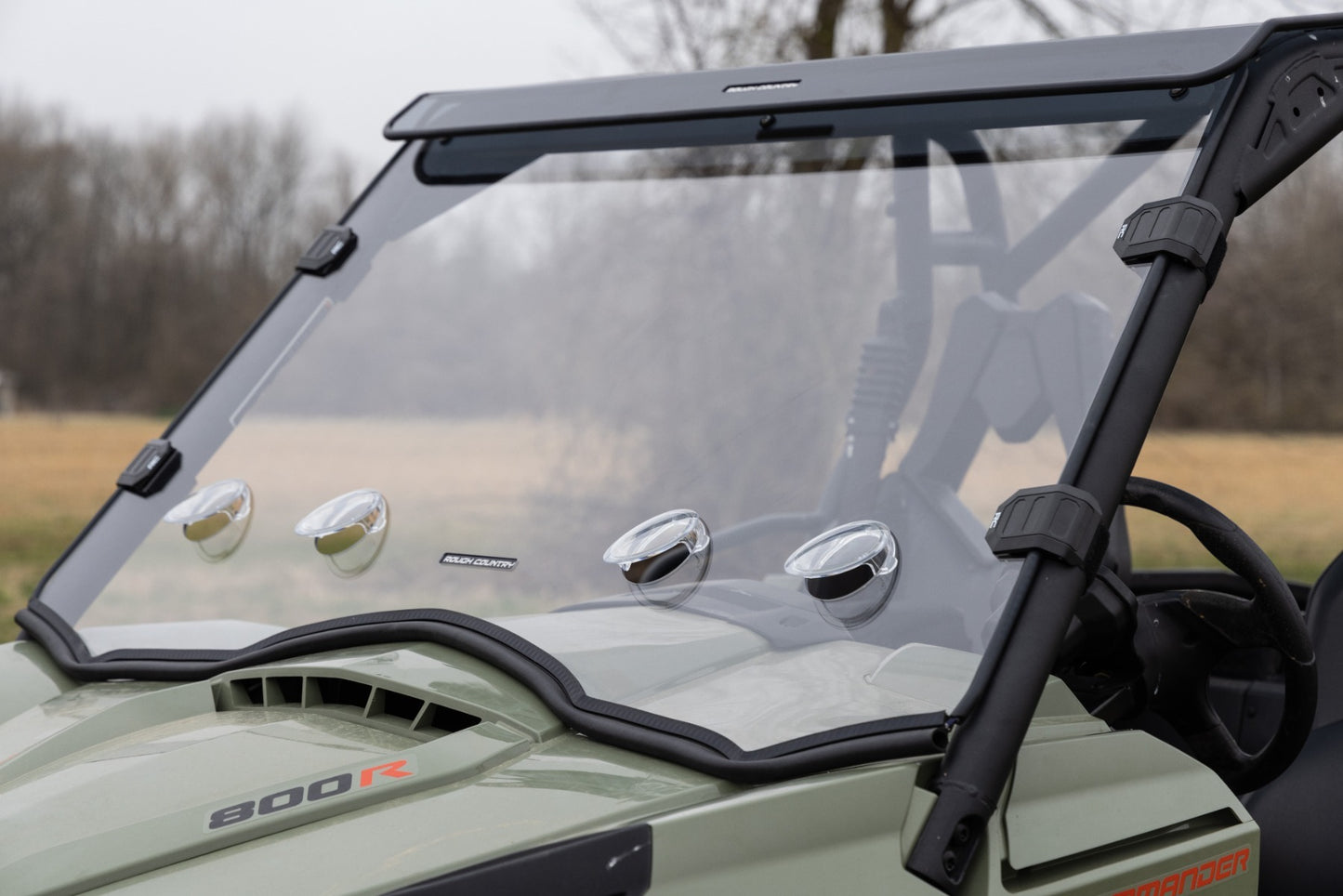 Fits Can-Am Commander 1000 Vented Full Windshield; Scratch Resistant; 98212030