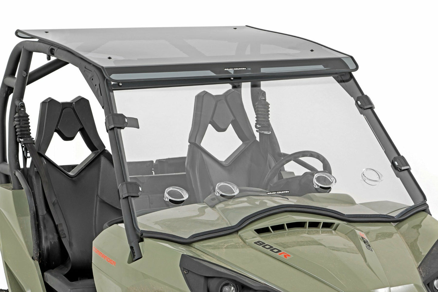 Fits Can-Am Commander 1000 Vented Full Windshield; Scratch Resistant; 98212030