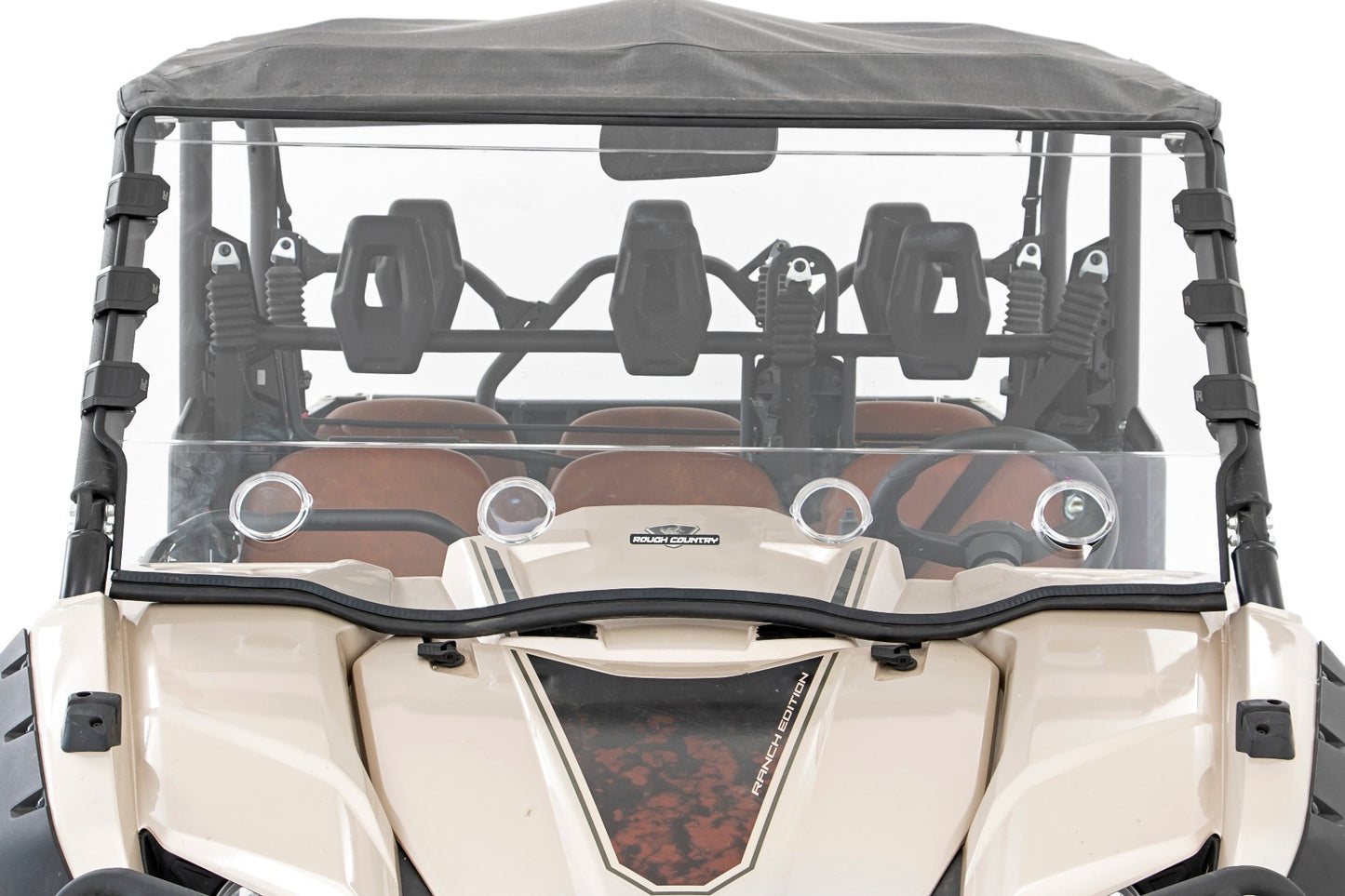 Fits Yamaha Viking Vented Full Windshield; Scratch Resistant; 98242040