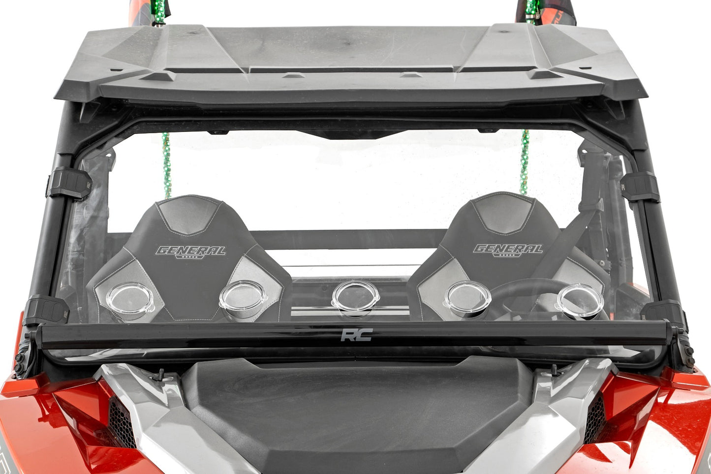 Fits Polaris General Vented Full Windshield; Scratch Resistant; 98262010