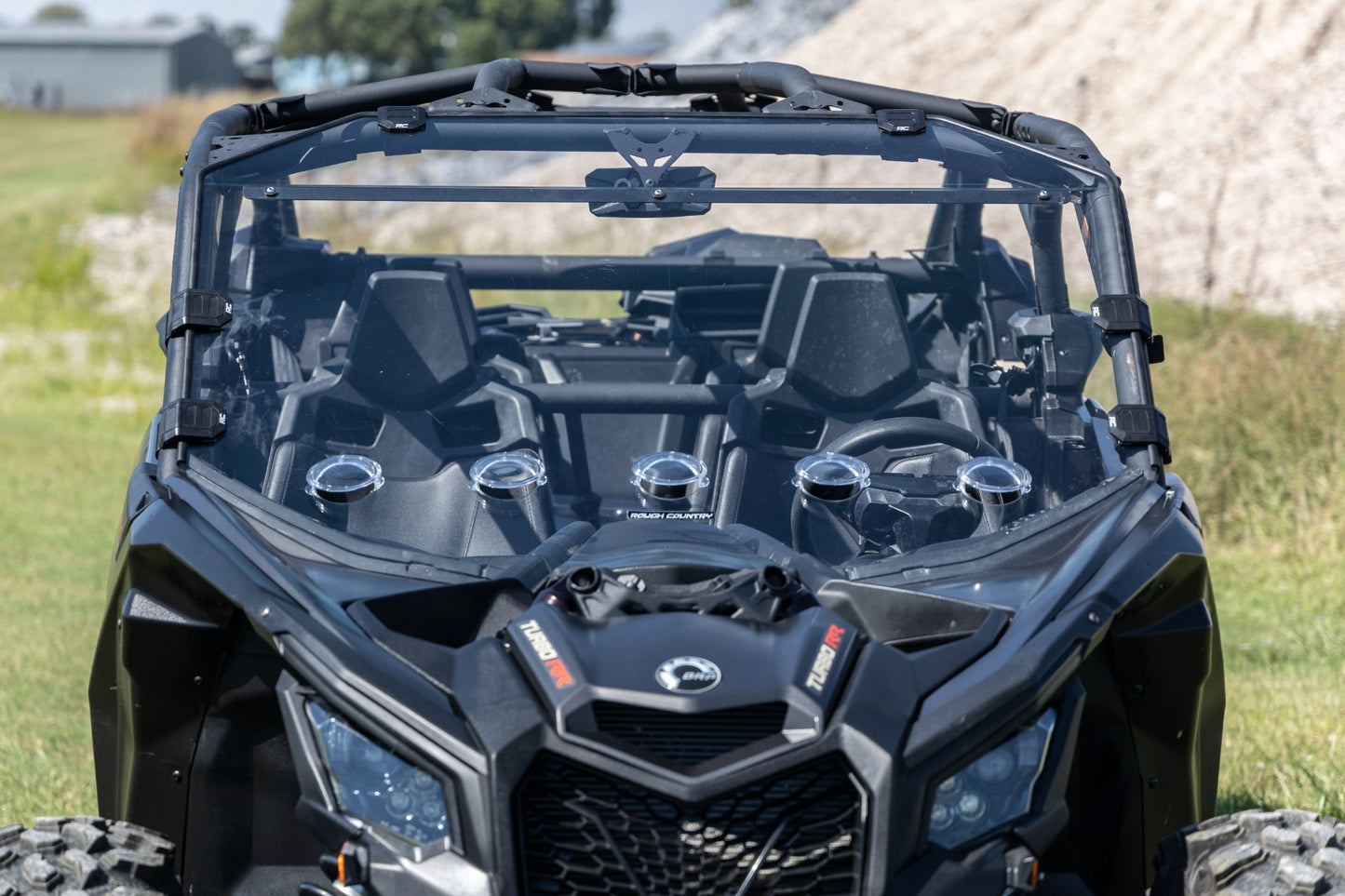 Fits Can-Am Maverick X3 Vented Full Windshield; Scratch Resistant; 98272030