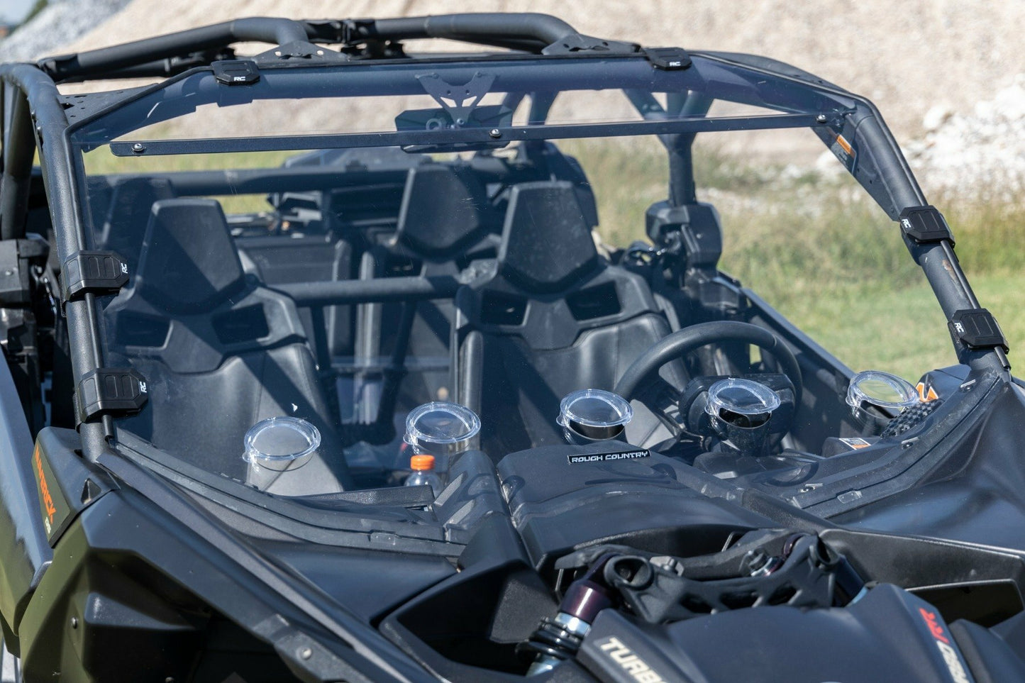 Fits Can-Am Maverick X3 Vented Full Windshield; Scratch Resistant; 98272030