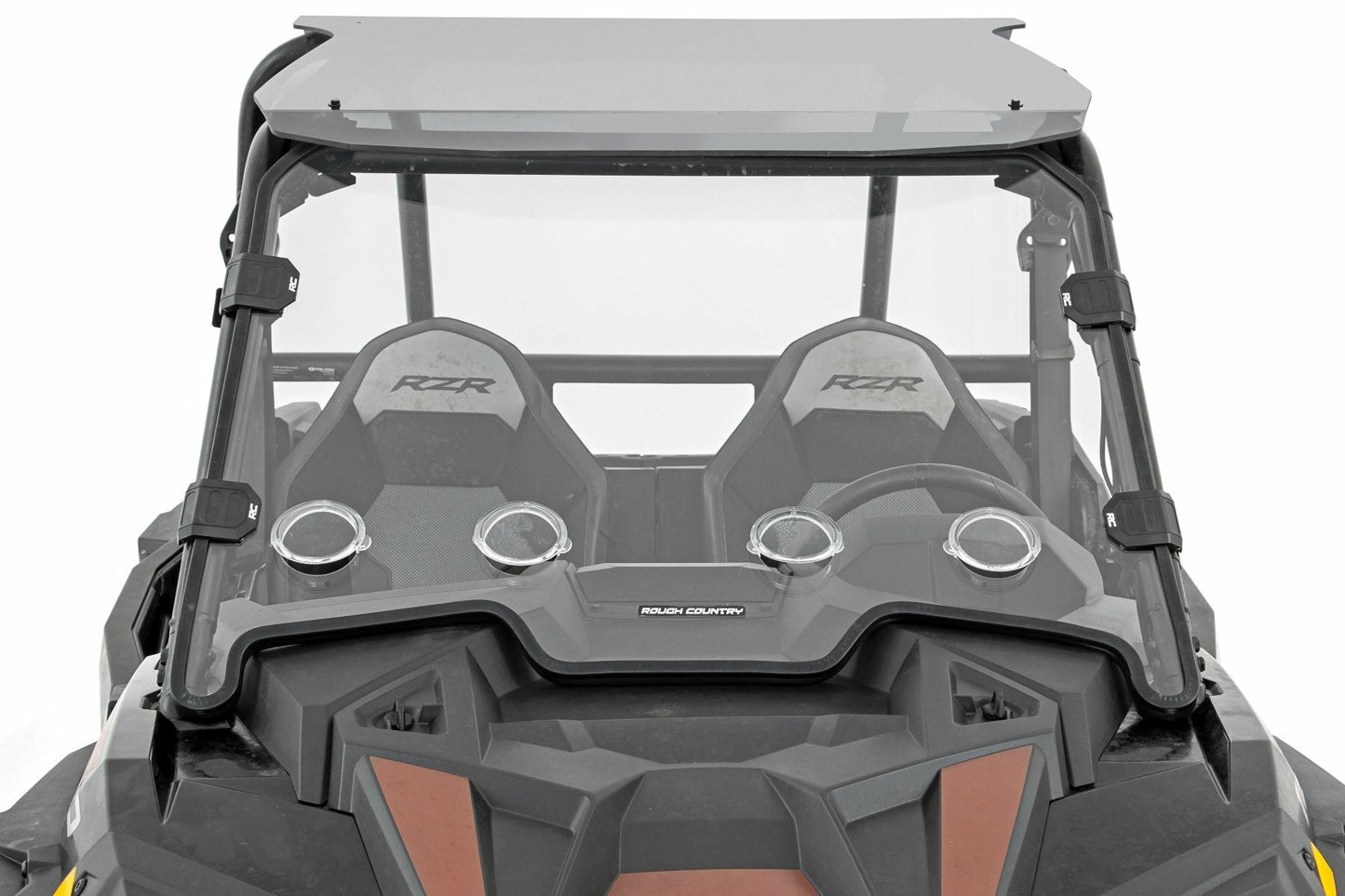 Fits Polaris RZR Vented Full Windshield; Scratch Resistant; 98292010