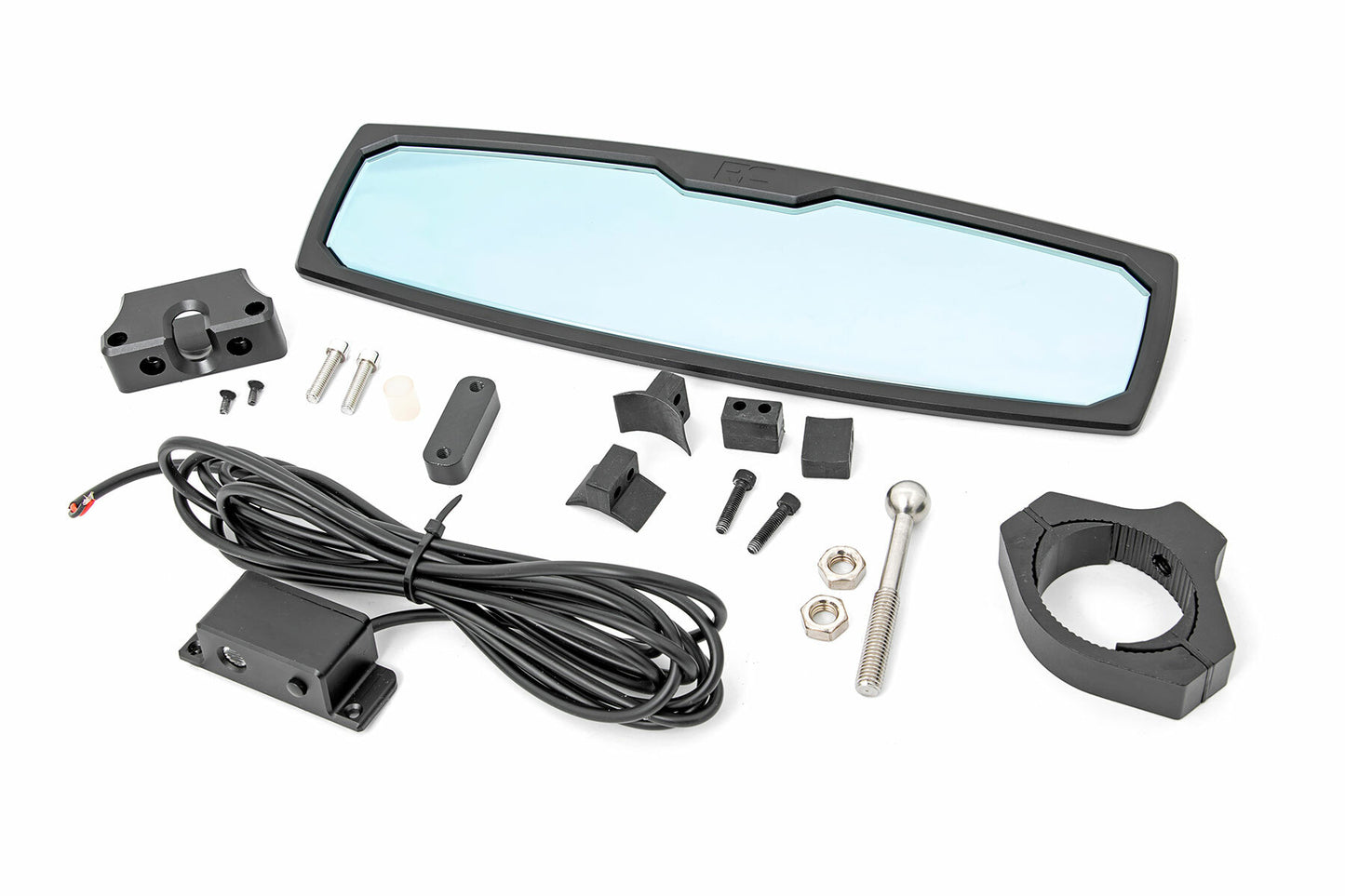 UTV Aluminum Rear View Mirror; Dome Light; 12"; 1.75-2" Mount 99007A