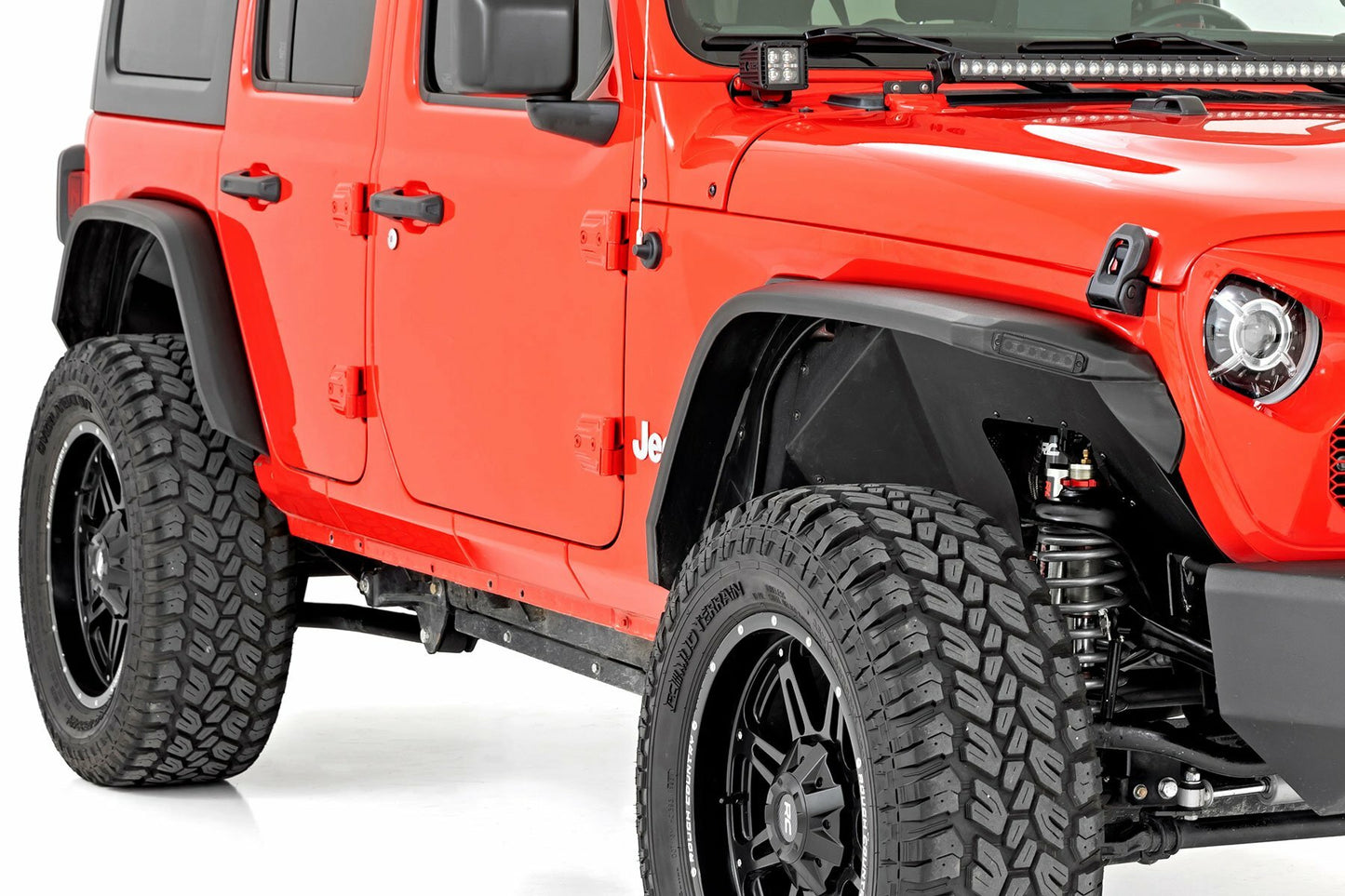 Fits Wrangler JL(18-24) High Clearance LED Flat Fender Flare UV Treated 99036
