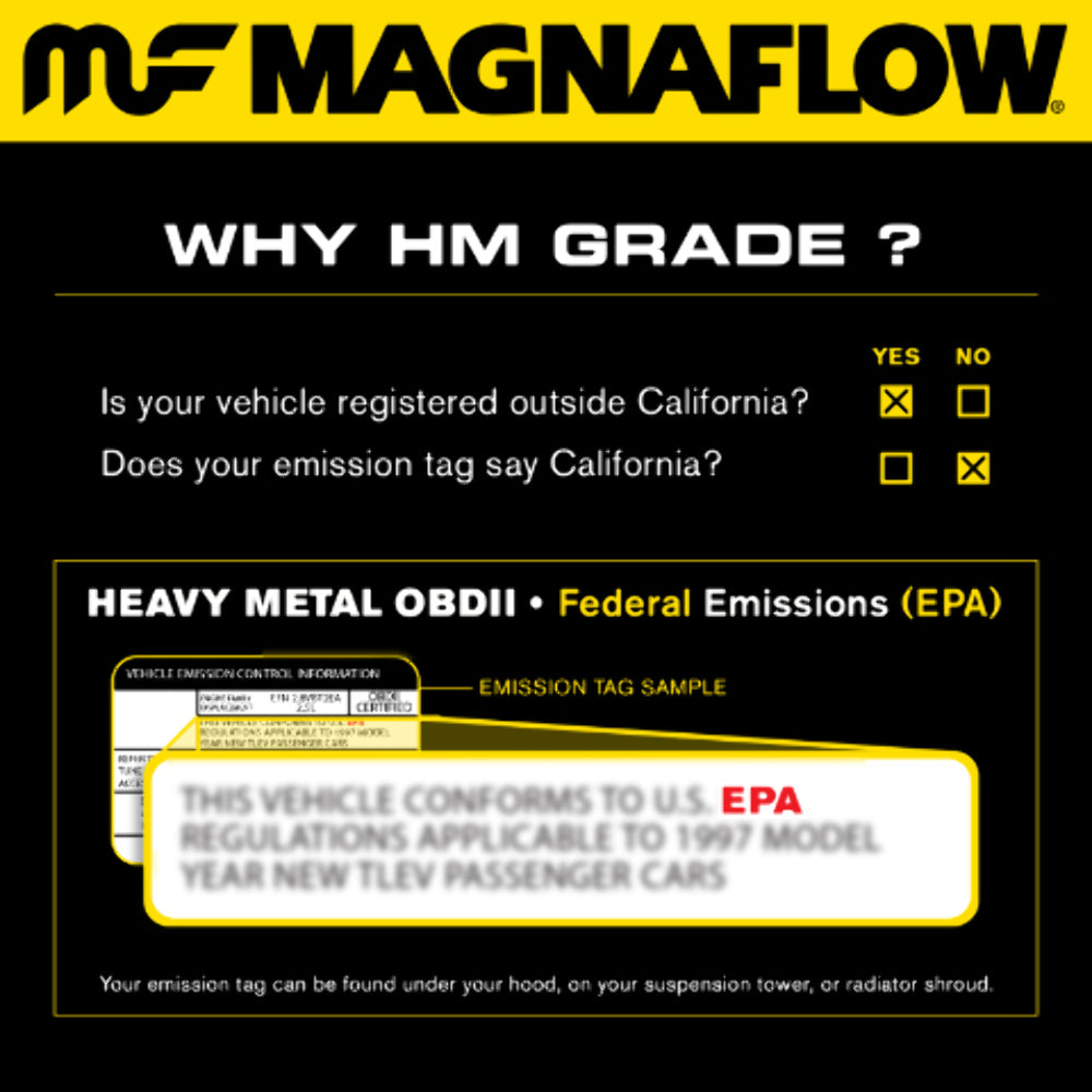 Universal Catalytic Converter 2.25 C/C 5 spun body 99655HM Magnaflow - Catalytic Converters Car Part People