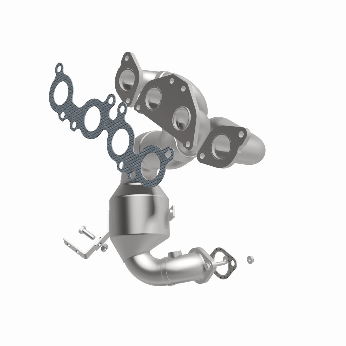 Catalytic Converter with Integrated Exhaust Manifold for HM Grade Federal / EPA Compliant Direct-Fit Manifold Catalytic