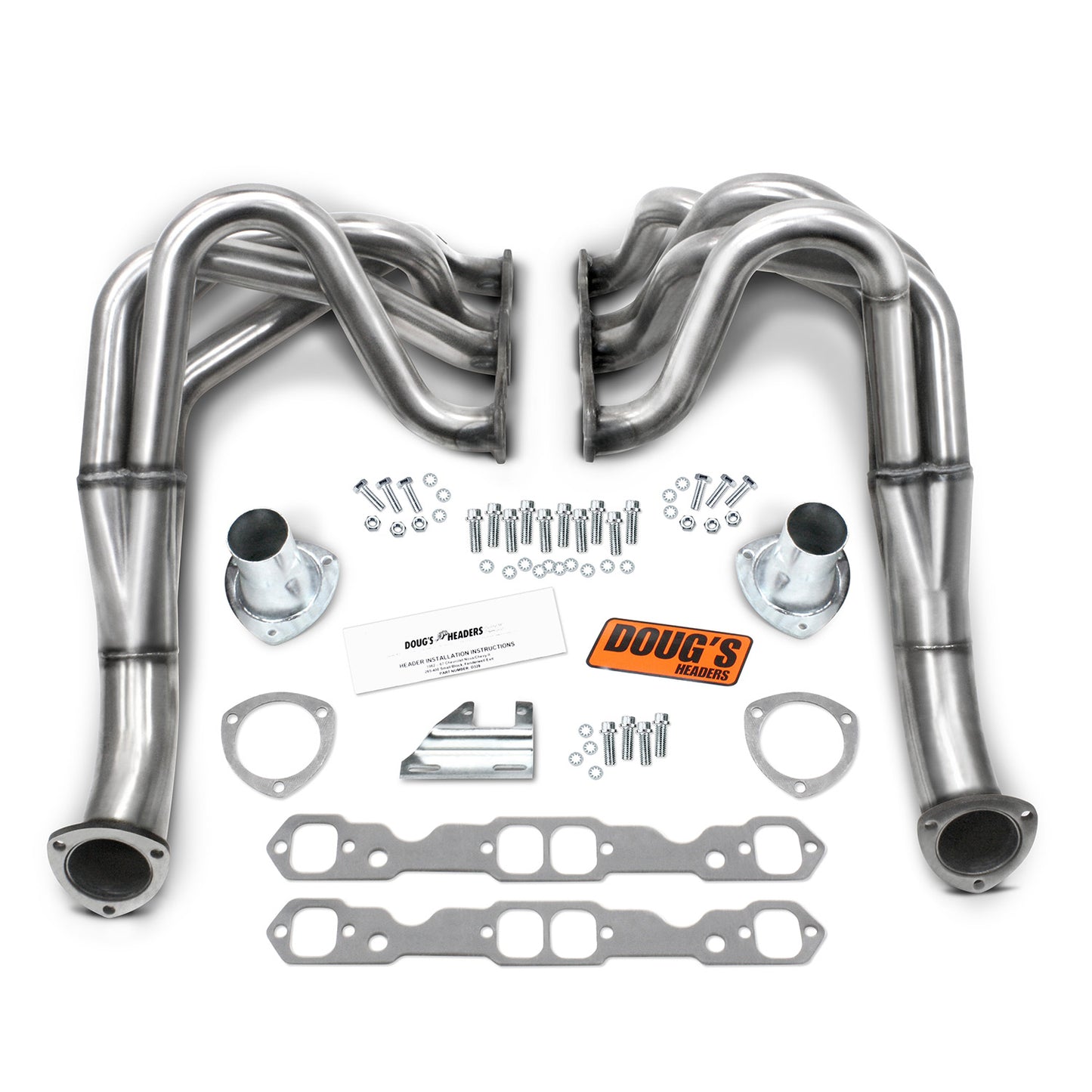 Fenderwell Headers for 62-67 Chevy II 265-400 SBC W/O EGR/A.I.R. D329-SS