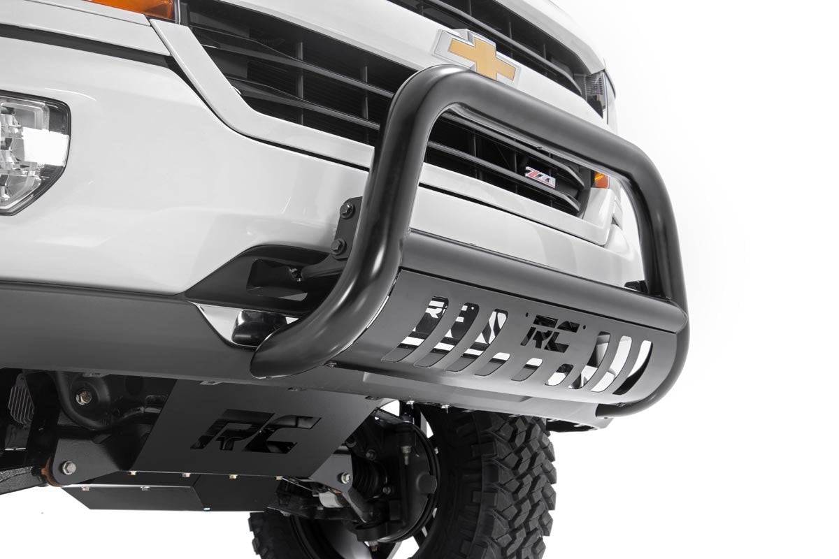 Fits Chevy Silverado 1500 2WD/4WD (2019-2022) Black Bull Bar; B-C2073