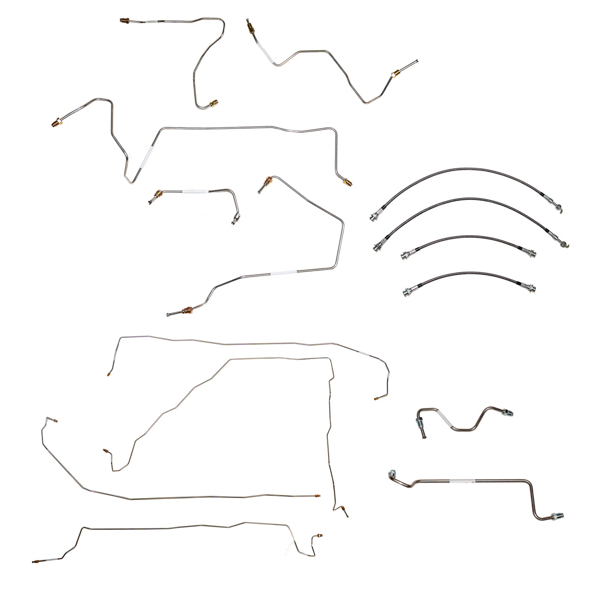 2001-05 Toyota Rav4, 2.0L, 2WD; Complete Brake Line and Hose Kit; Stainless
