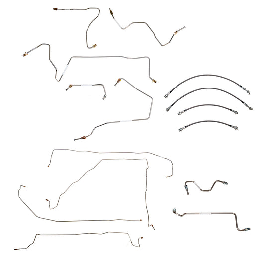 2001-05 Toyota Rav4, 2.0L, 2WD; Complete Brake Line and Hose Kit; Stainless