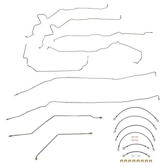 2011 GMC Sierra 2500HD 6.0L, 4WD, Reg w/ Long; Complete Brake Line & Hose Kit; Stainless BLH146SS