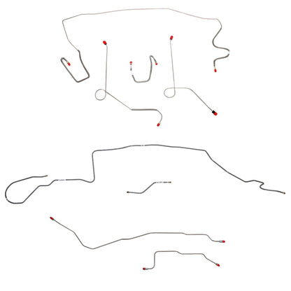 1968-1969 Plymouth Barracuda Complete Brake Line Kit Power Brakes CBK0584SS