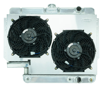 Impala Radiator 61-65 Impala 500 Box Aluminum Performance Radiator & Dual 12 Inch