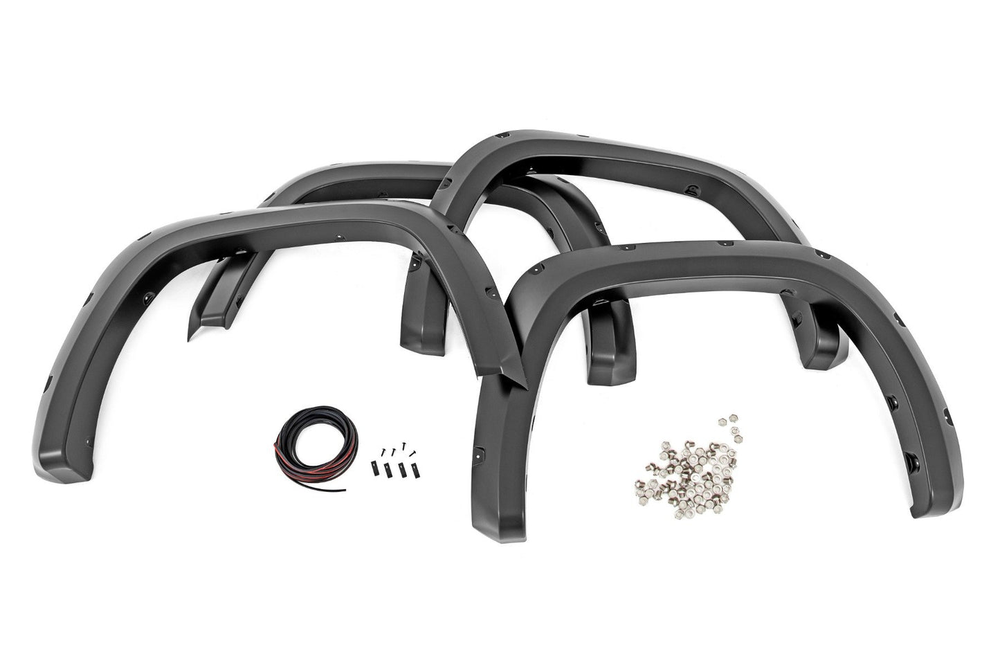Fits Toyota Tundra 2&4WD (2022-2024) Pocket Fender Flares; Black; F-T11413-RCGB