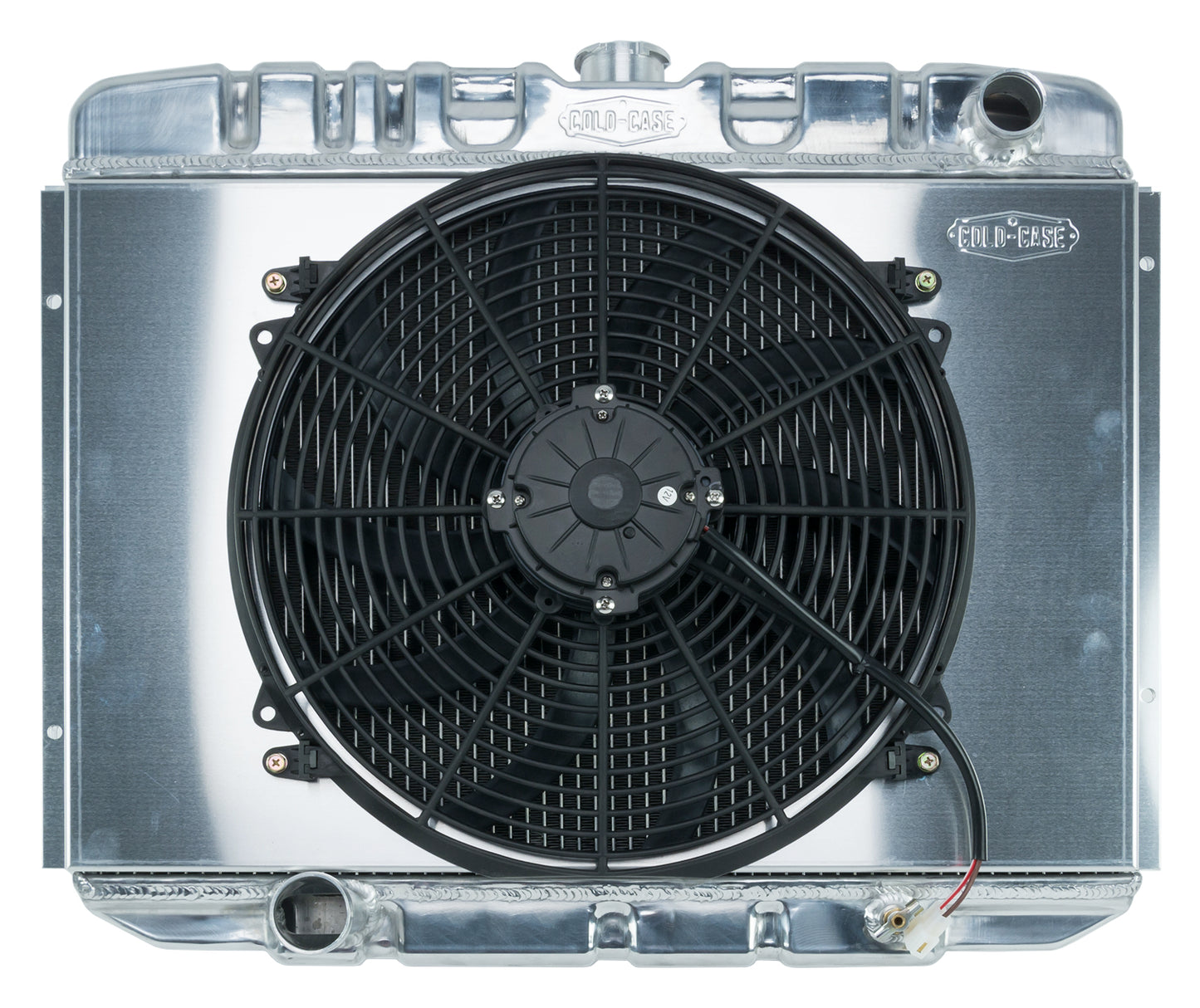 67-70 Mustang BB 24 Inch Aluminum Performance Radiator And 16 Fan Kit