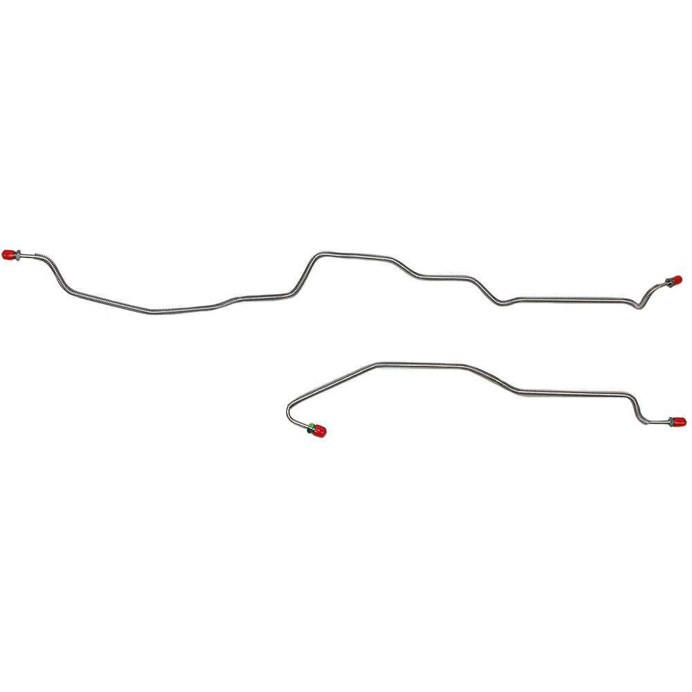 Chevy, Pontiac Rear Axle Brake Line Kit; Fine Lines-FRA9502SS
