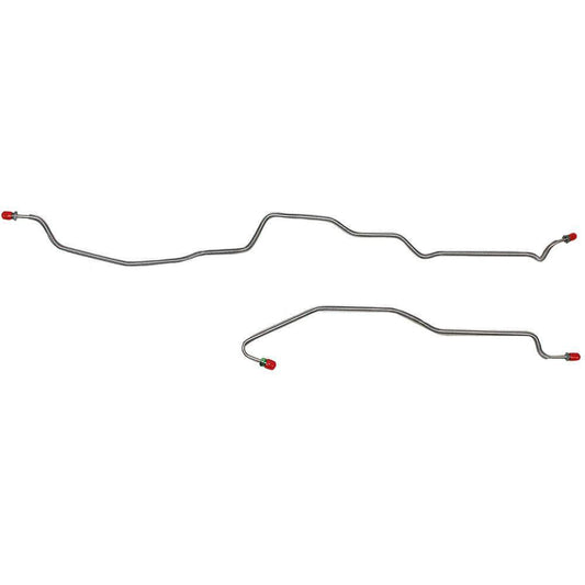 Chevy, Pontiac Rear Axle Brake Line Kit; Fine Lines-FRA9502SS