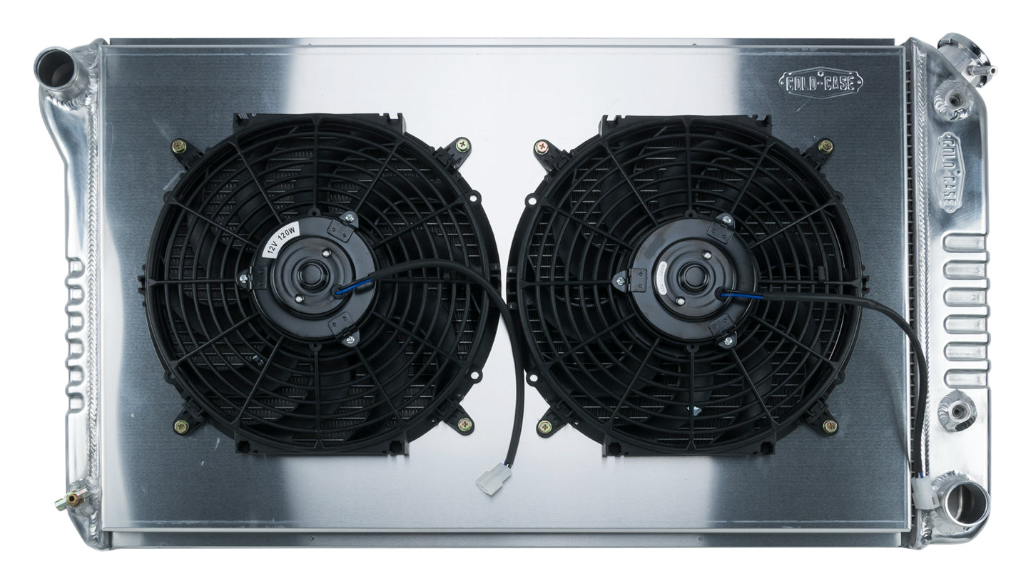 68-77 A-Body Aluminum Radiator Automatic Dual 14 Inch Fan Kit