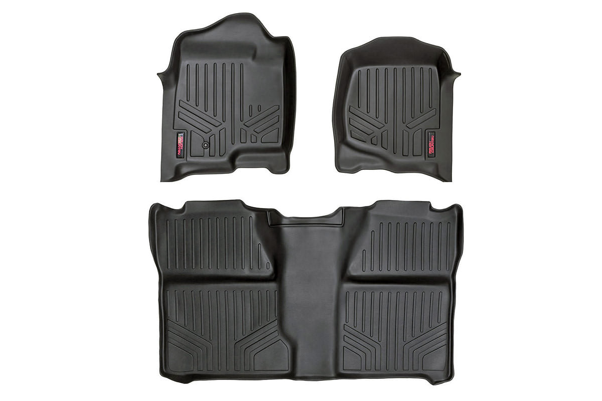 Fits Chevy/GMC 1500/2500HD (07-14) Floor Mats; FR & RR; Crew Cab; M-20713