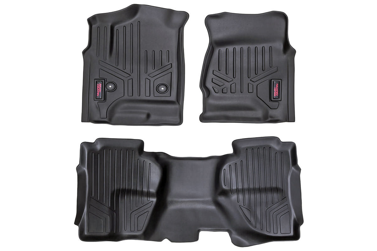 Fits Chevy/GMC 1500/2500HD/3500HD 2WD/4WD Floor Mats; FR & RR; Ext Cab; M-21412