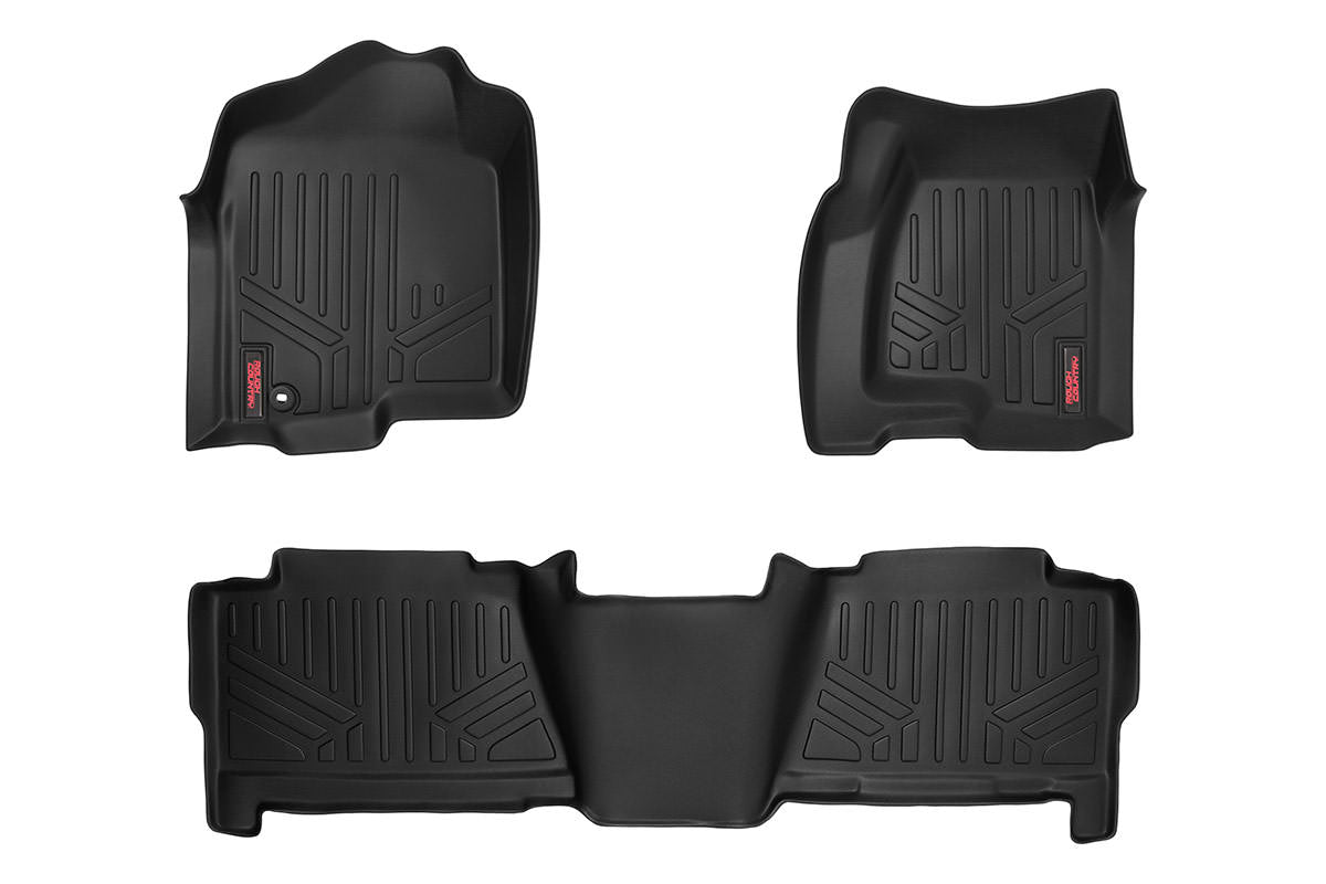 Fits Chevy/GMC 1500 (99-06 & Classic) Floor Mats; FR & RR; Crew Cab; M-29913