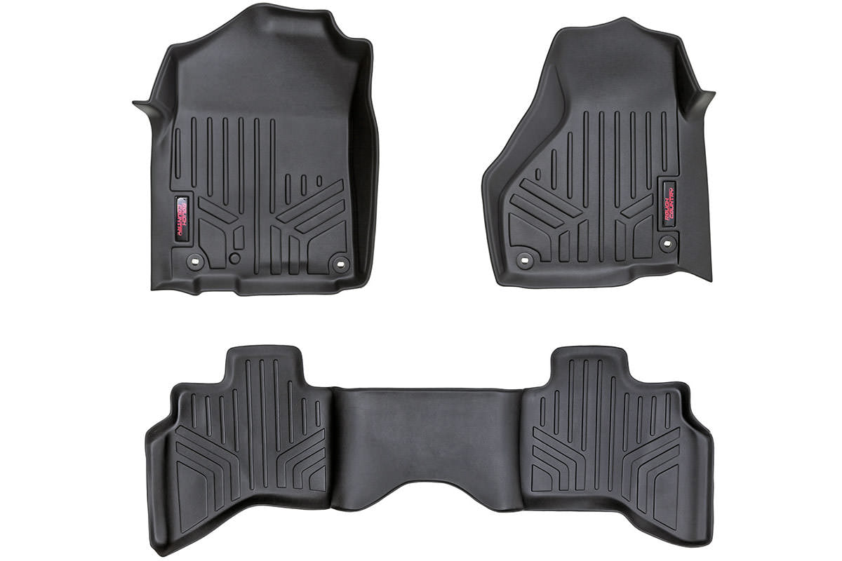 Fits Ram 1500 2WD/4WD (2012-2018 & Classic) Floor Mats; FR/RR; Quad Cab; M-31212
