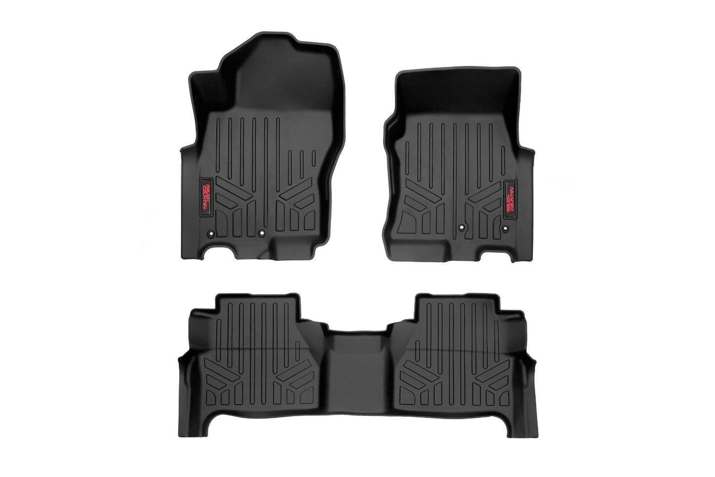 Fits Nissan Frontier 2WD/4WD (2022-2024) Floor Mats; FR & RR; Crew Cab; M-80515