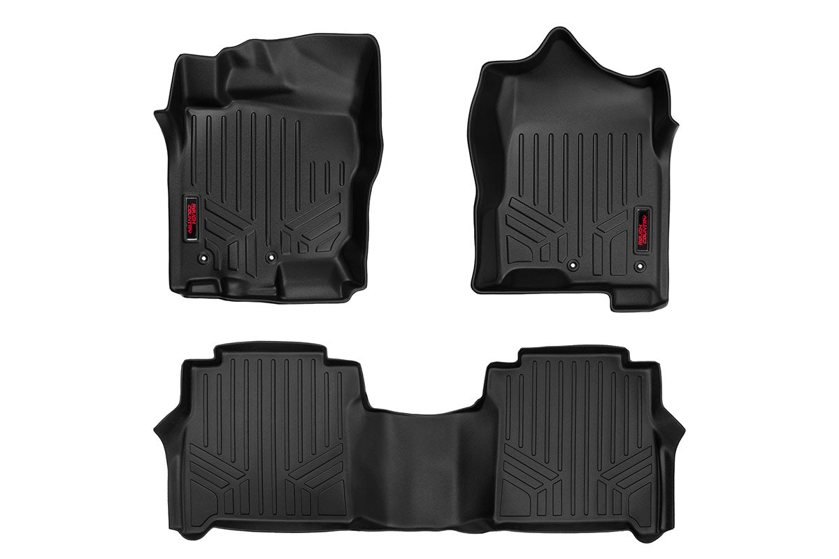 Fits Nissan Titan (17-24)/Titan XD (16-24) Floor Mats; FR & RR; Crew Cab M-81712
